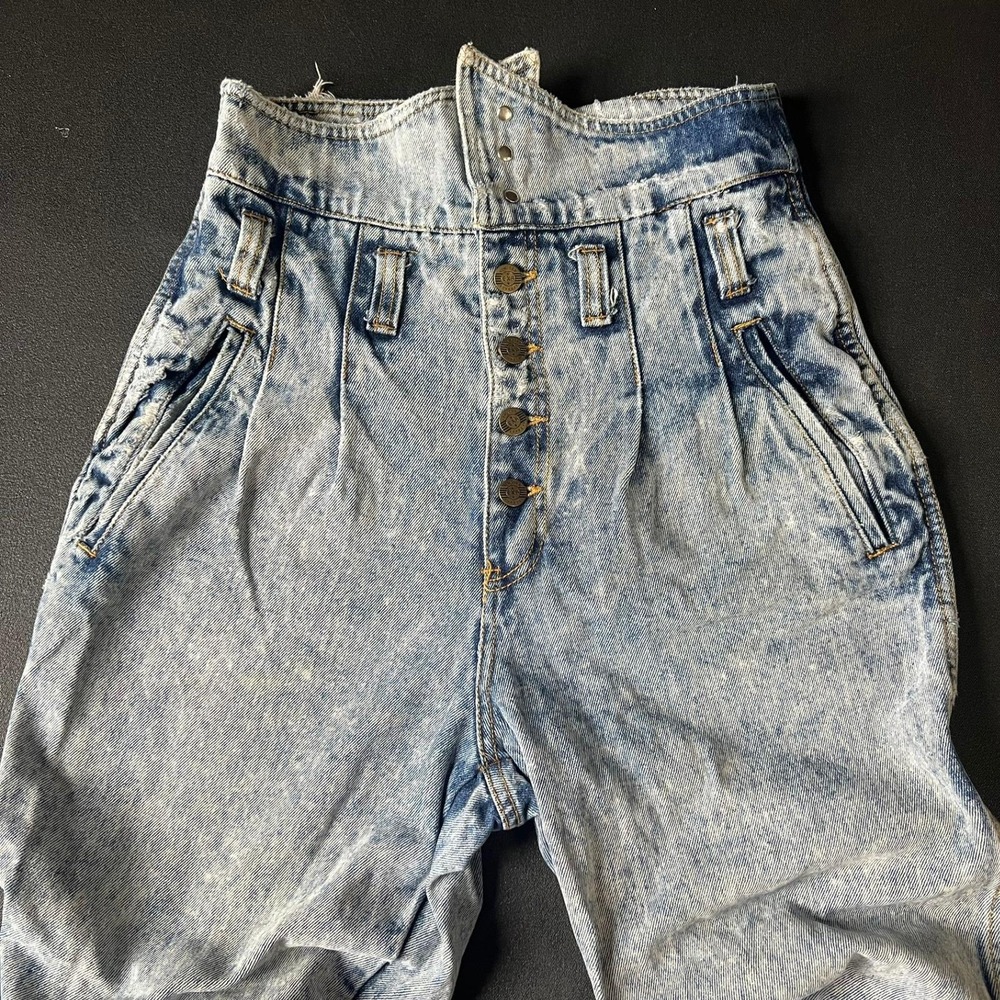 Vtg Limited Express Acid Wash High Waist Button Fly Jeans 9 Grunge 90s Indie 80s